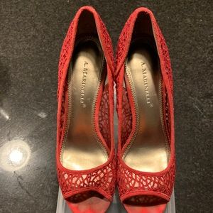 Red A. Marinelli size 7 1/2 heels